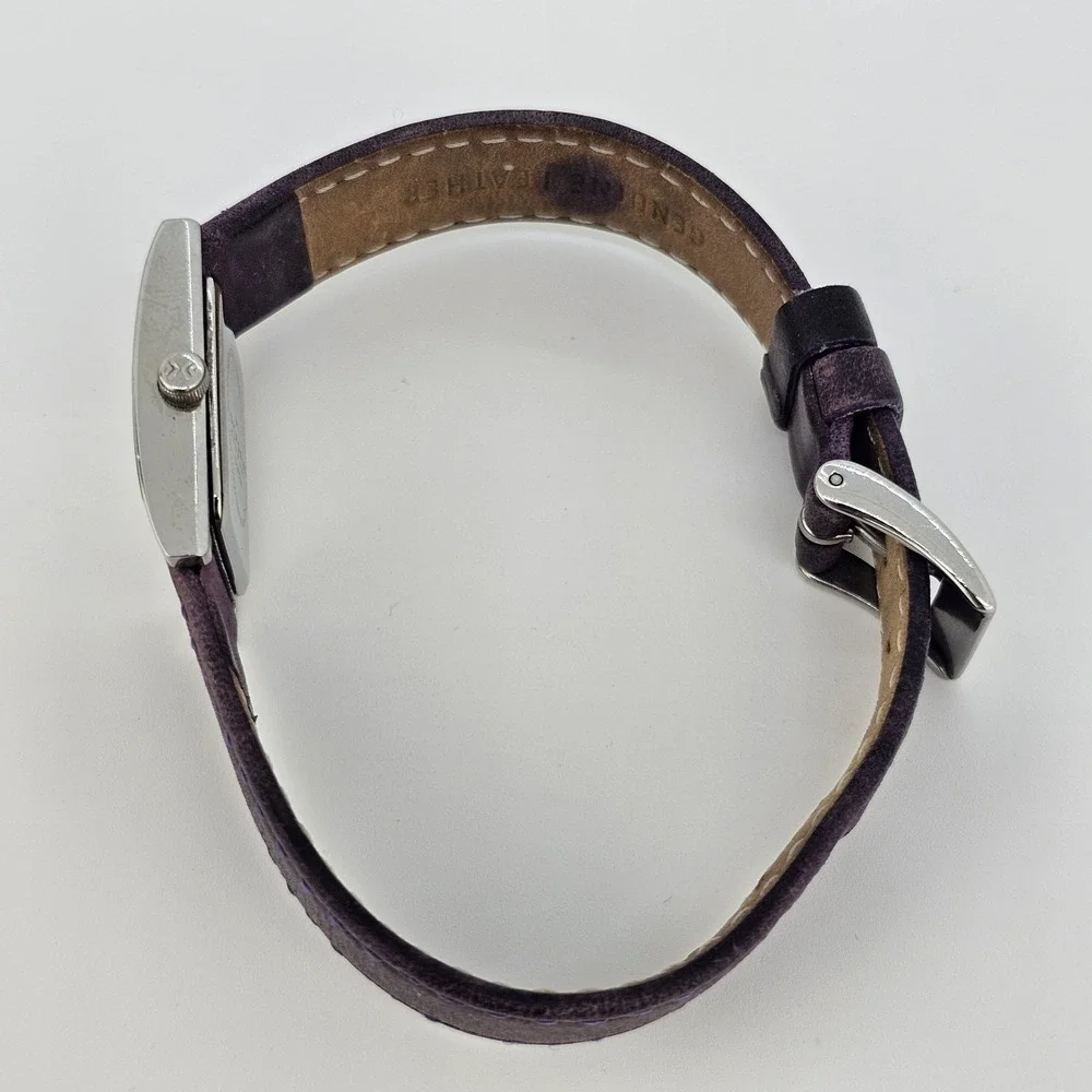 Skagen Women's Watch 20MM MOP Gray Dial Light Purple‎ Leather Bands New Battery